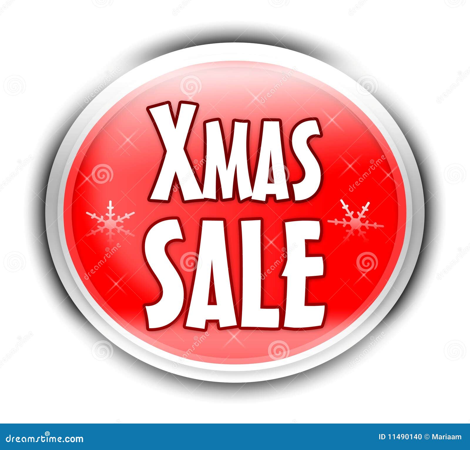 Xmas Sale Button Stock Photo Image 11490140