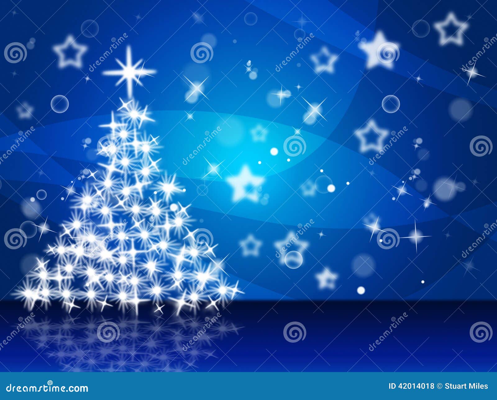 Xmas Tree Represents Merry Christmas and Holiday Stock Illustration Illustration of festive