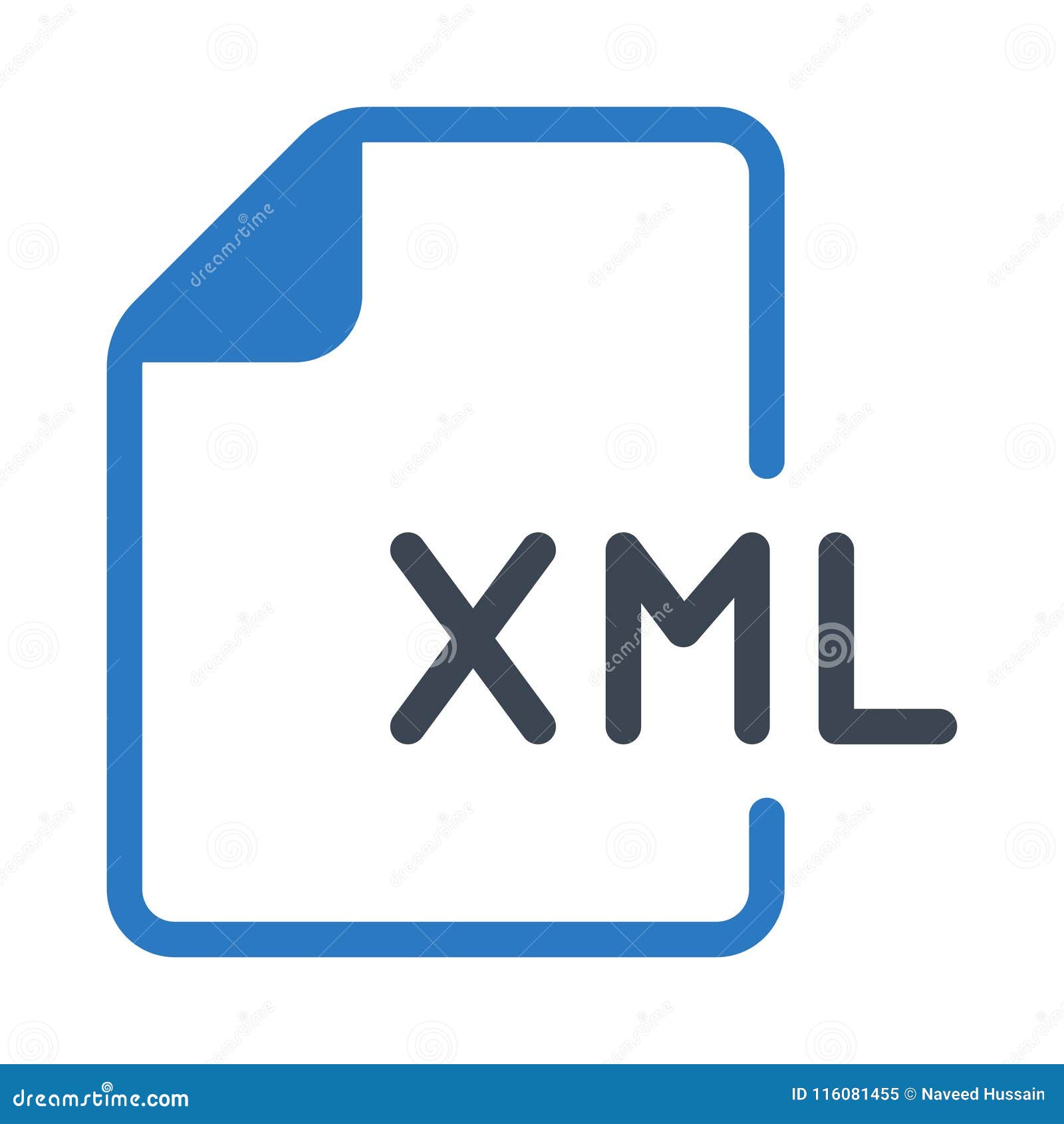 Xml File Glyphs Double Color Icon Stock Illustration