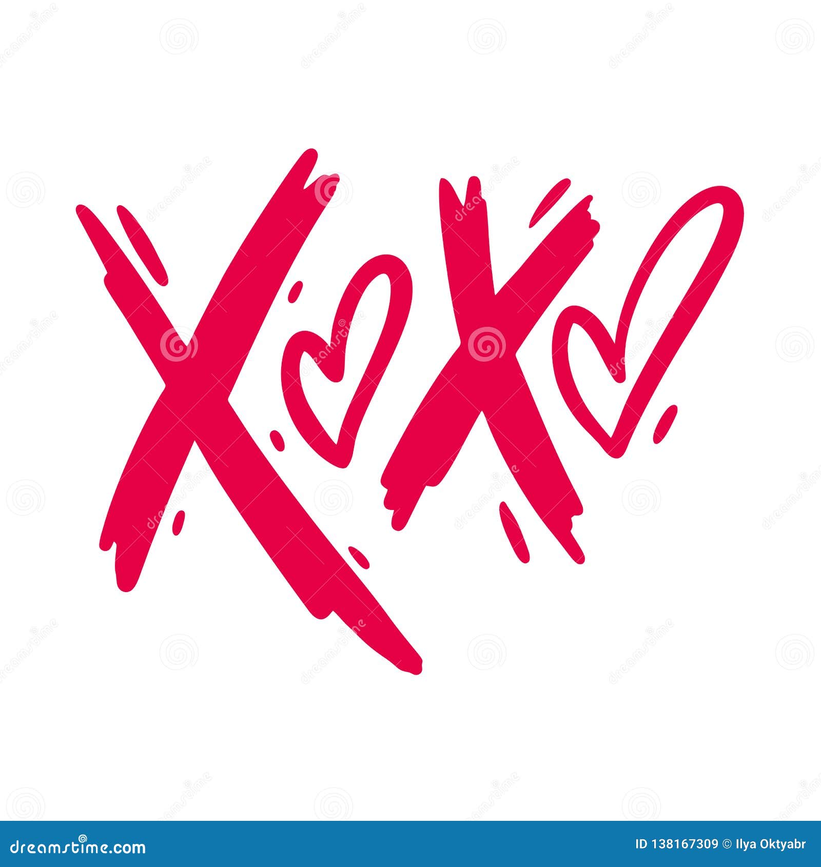 Download Xoxo Phrase Vector Lettering. Modern Brush Calligraphy ...