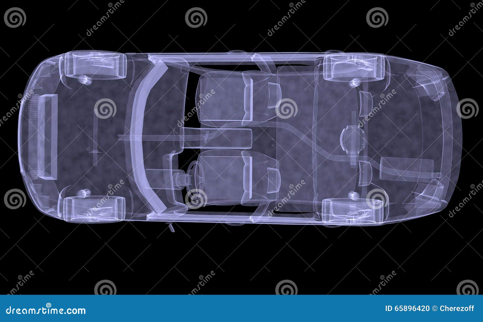 Xray of car stock illustration. Illustration of isolated 65896420