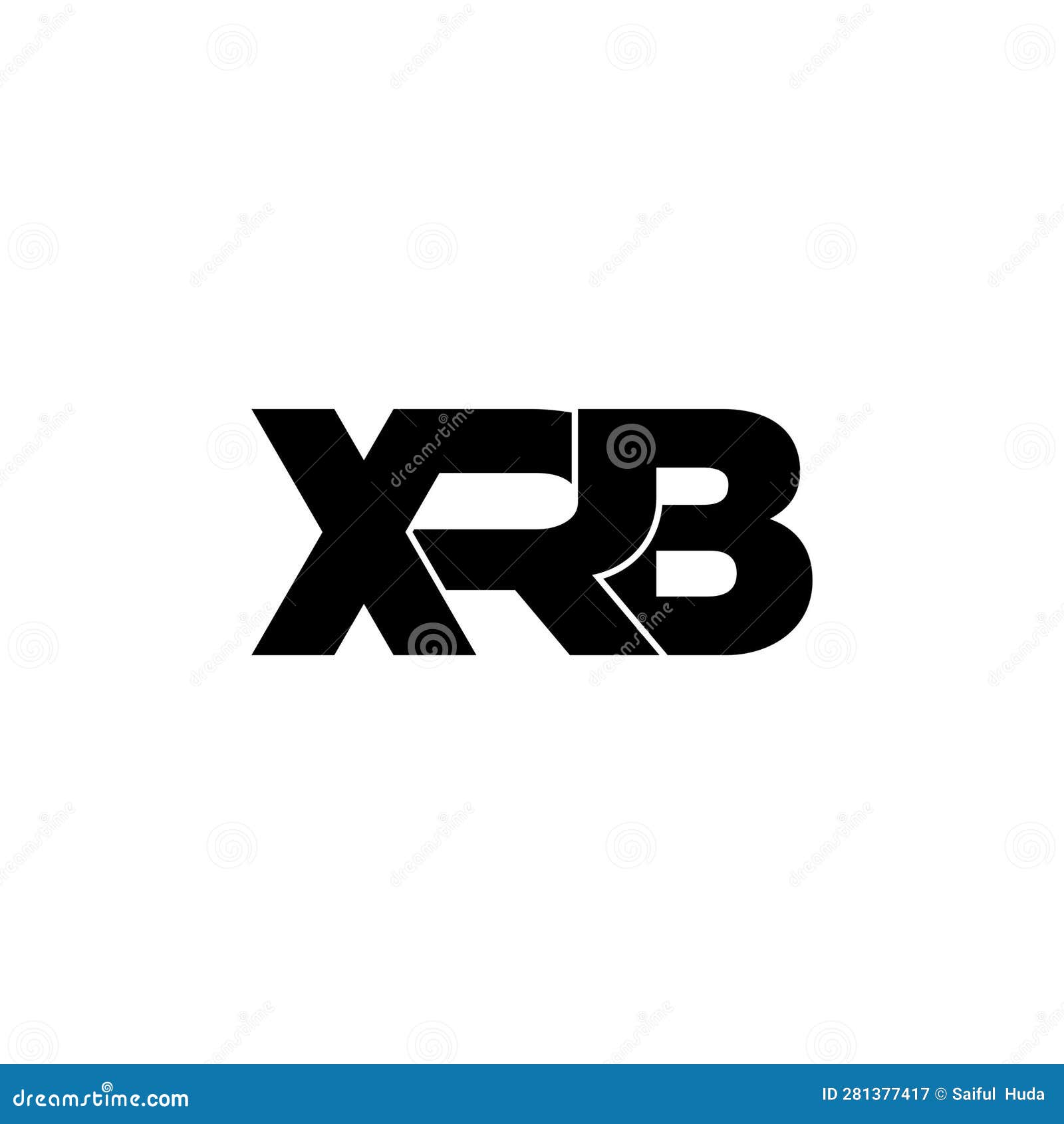XRB Letter Monogram Logo Design Vector Stock Vector Illustration of