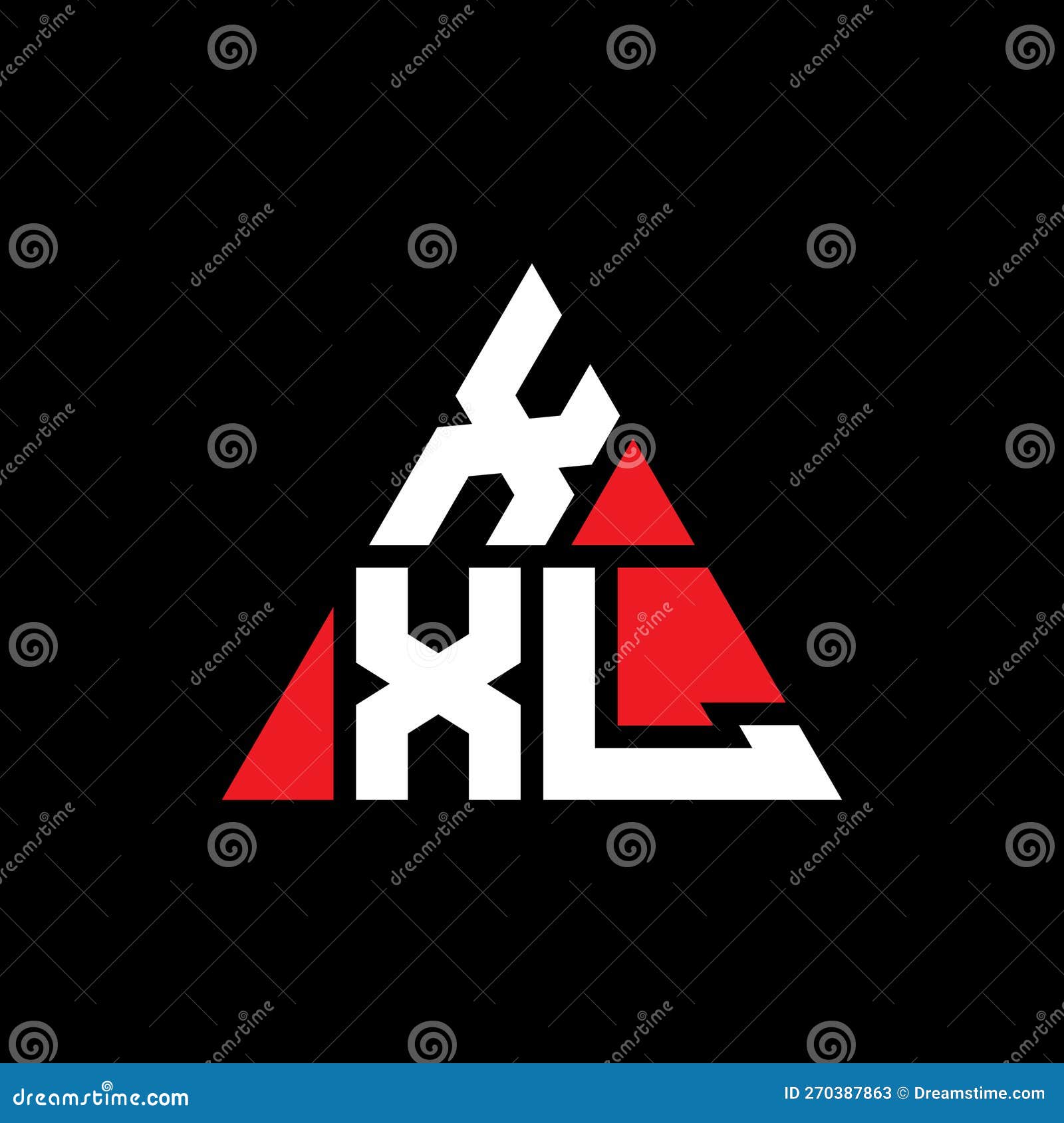 XXL Triangle Letter Logo Design with Triangle Shape. XXL Triangle Logo ...