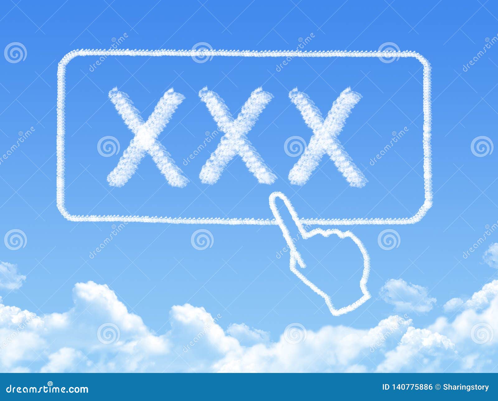Xxx message cloud shape stock illustration. Illustration of internet -  140775886