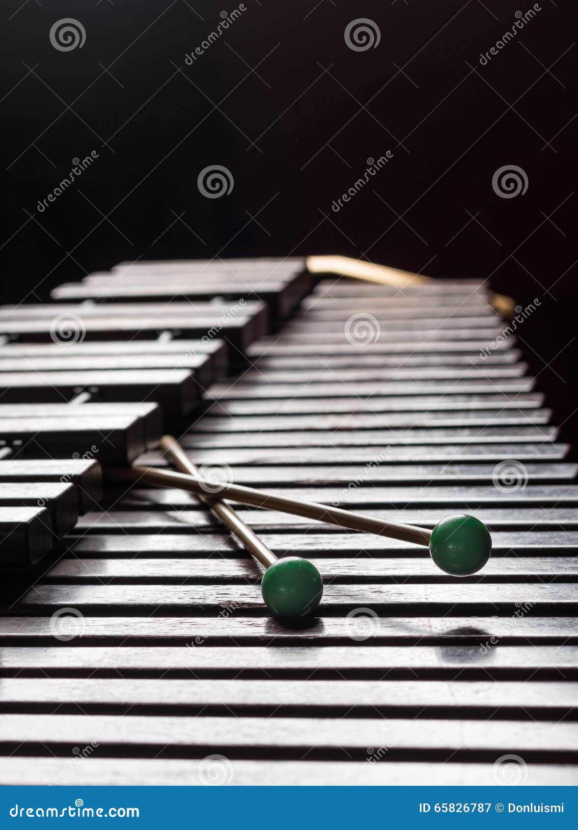 Xylophone with two mallets stock image. Image of sticks 65826787