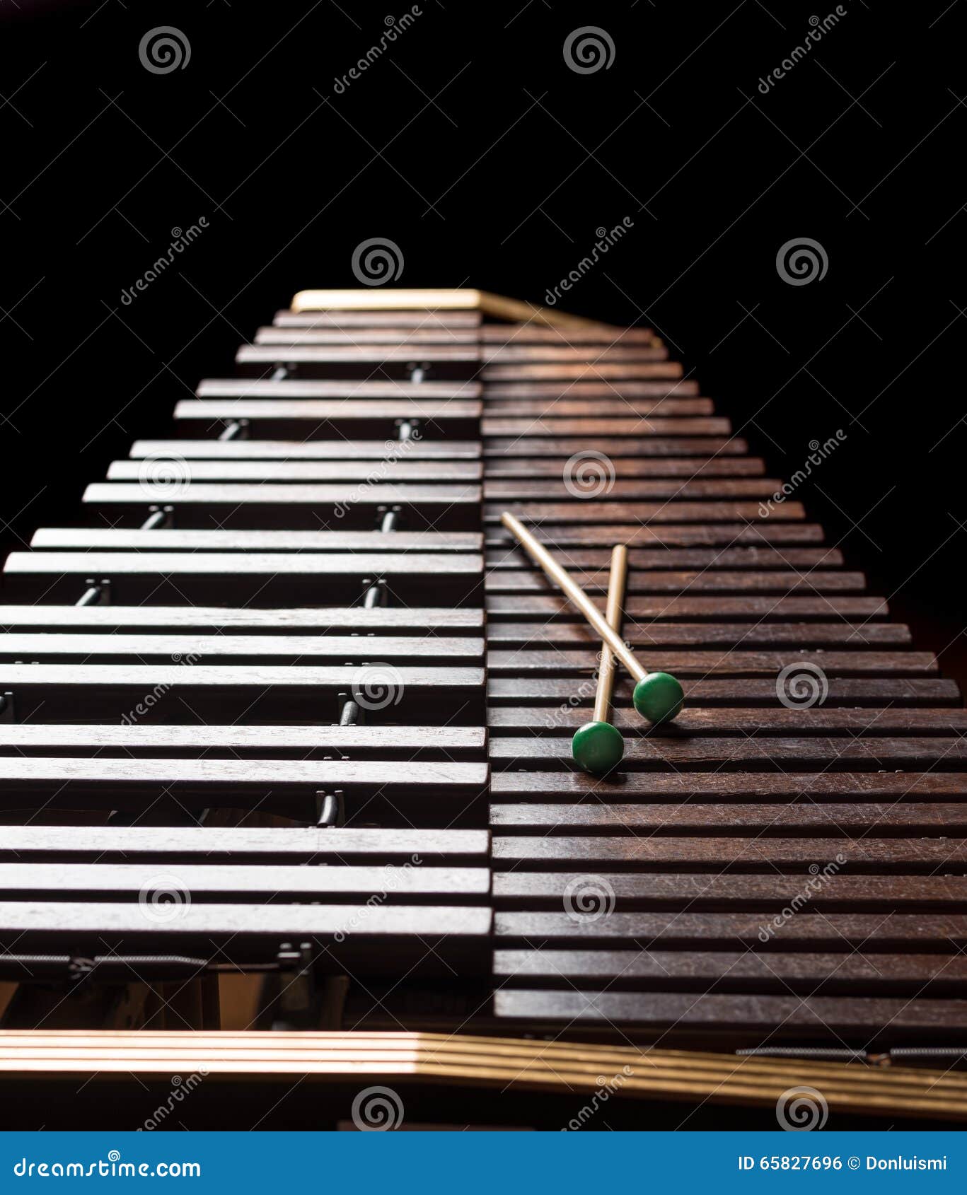 Xylophone with two mallets stock photo. Image of xylophone 65827696