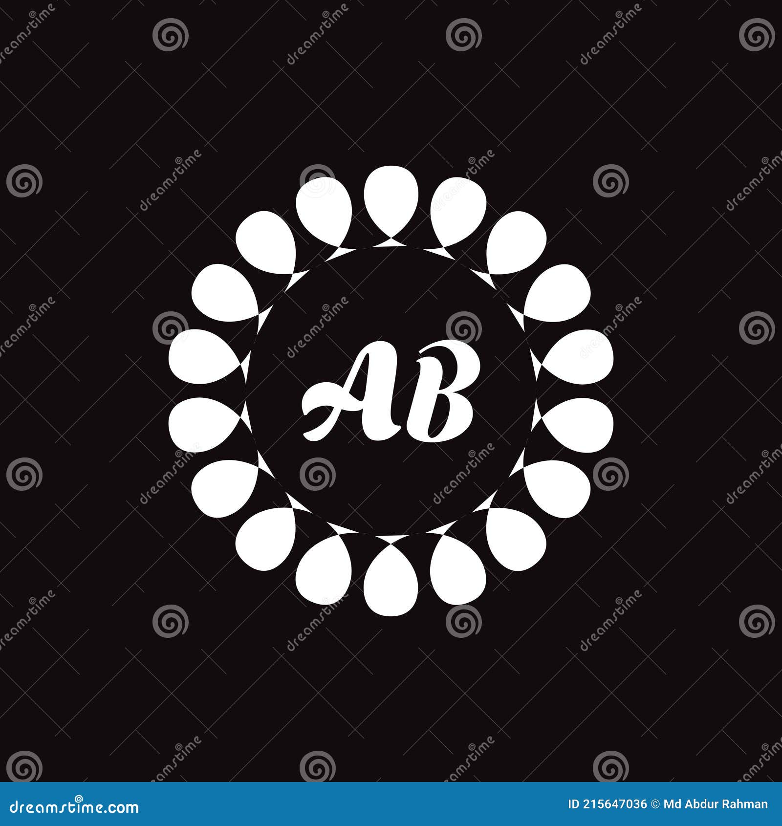 ab unique abstract modern geometric  logo 
