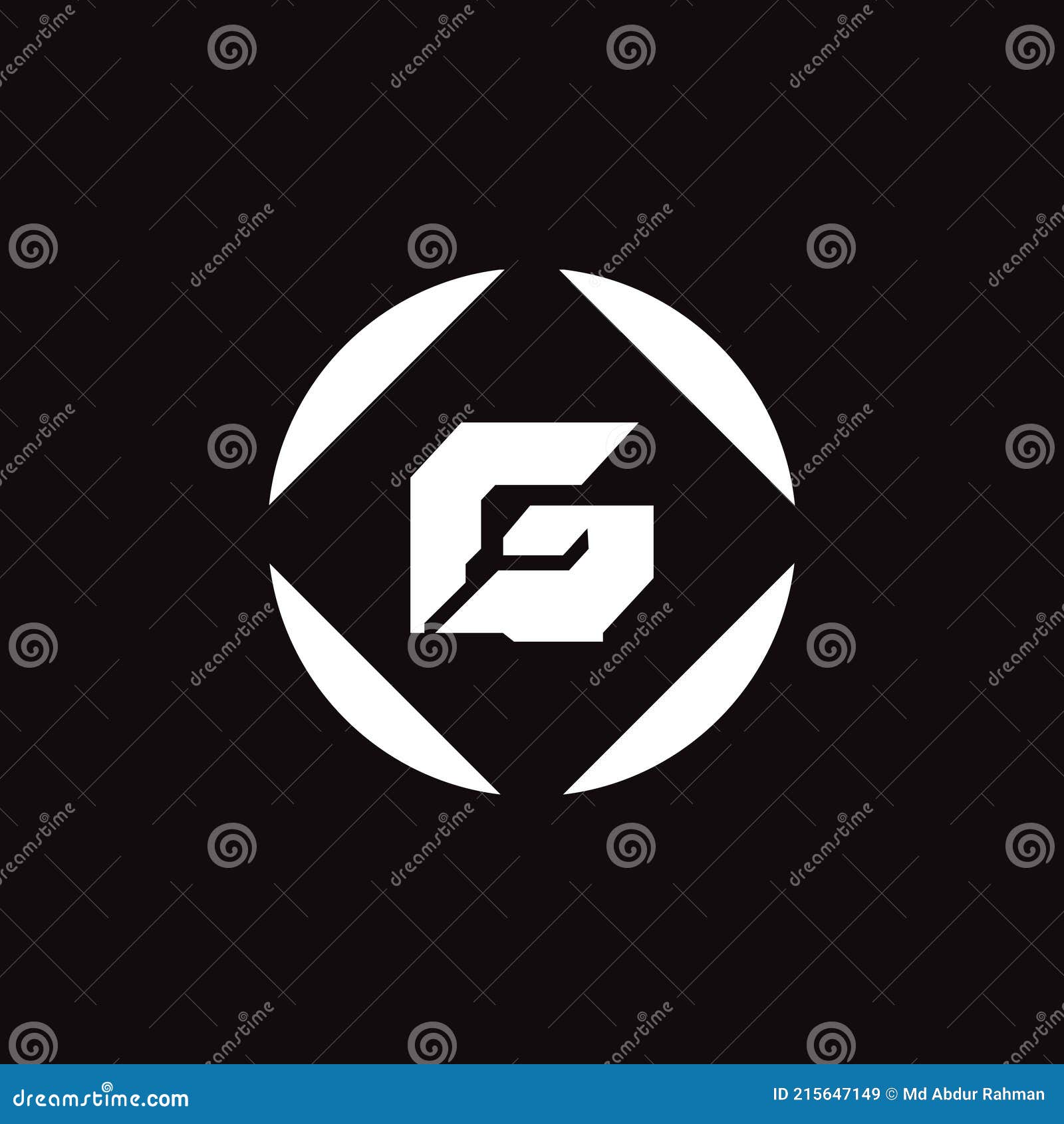 g unique abstract modern geometric  logo 
