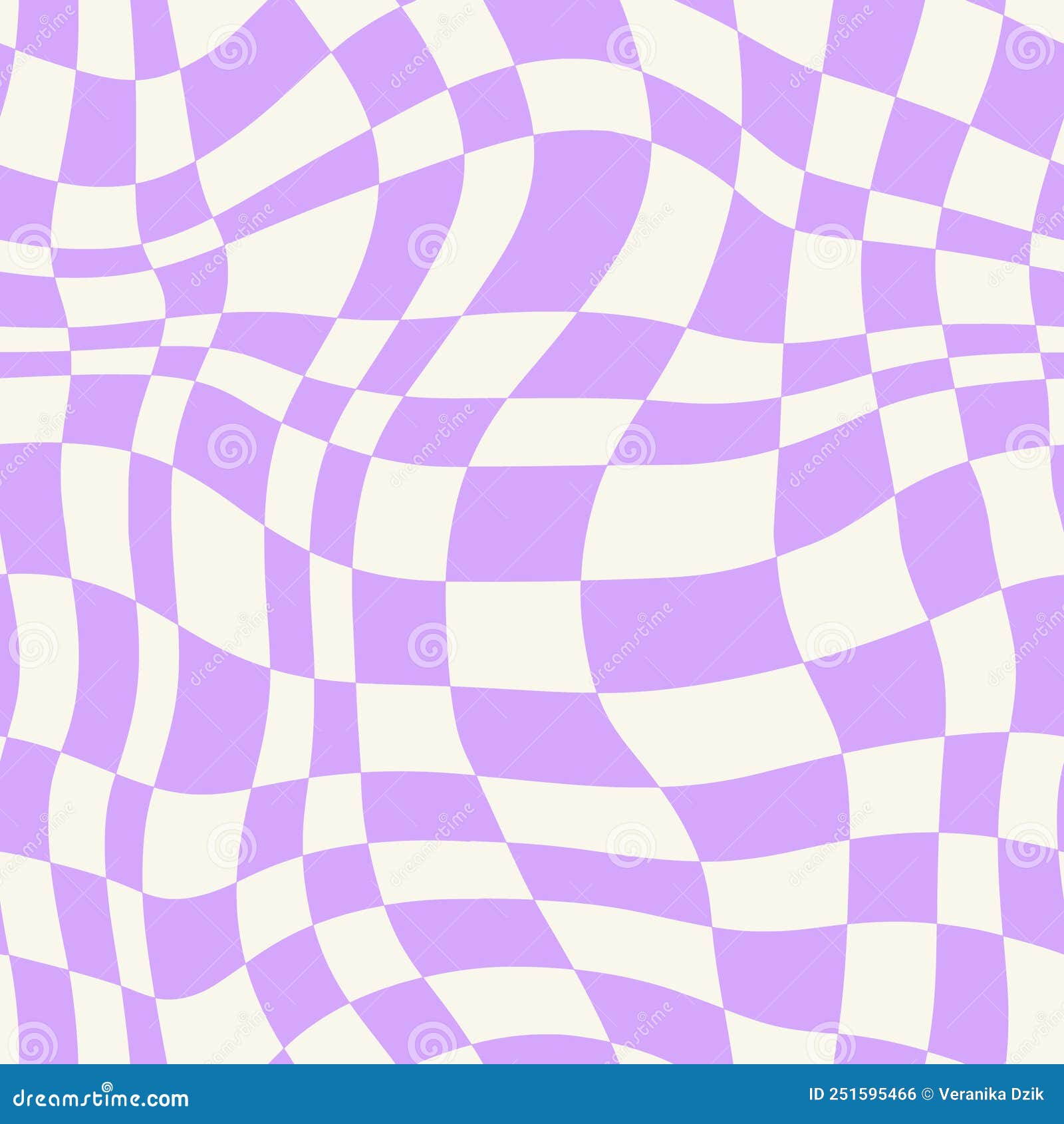 Y2K Distorted Checkered Seamless Pattern. Cute Purple Trippy Groovy ...