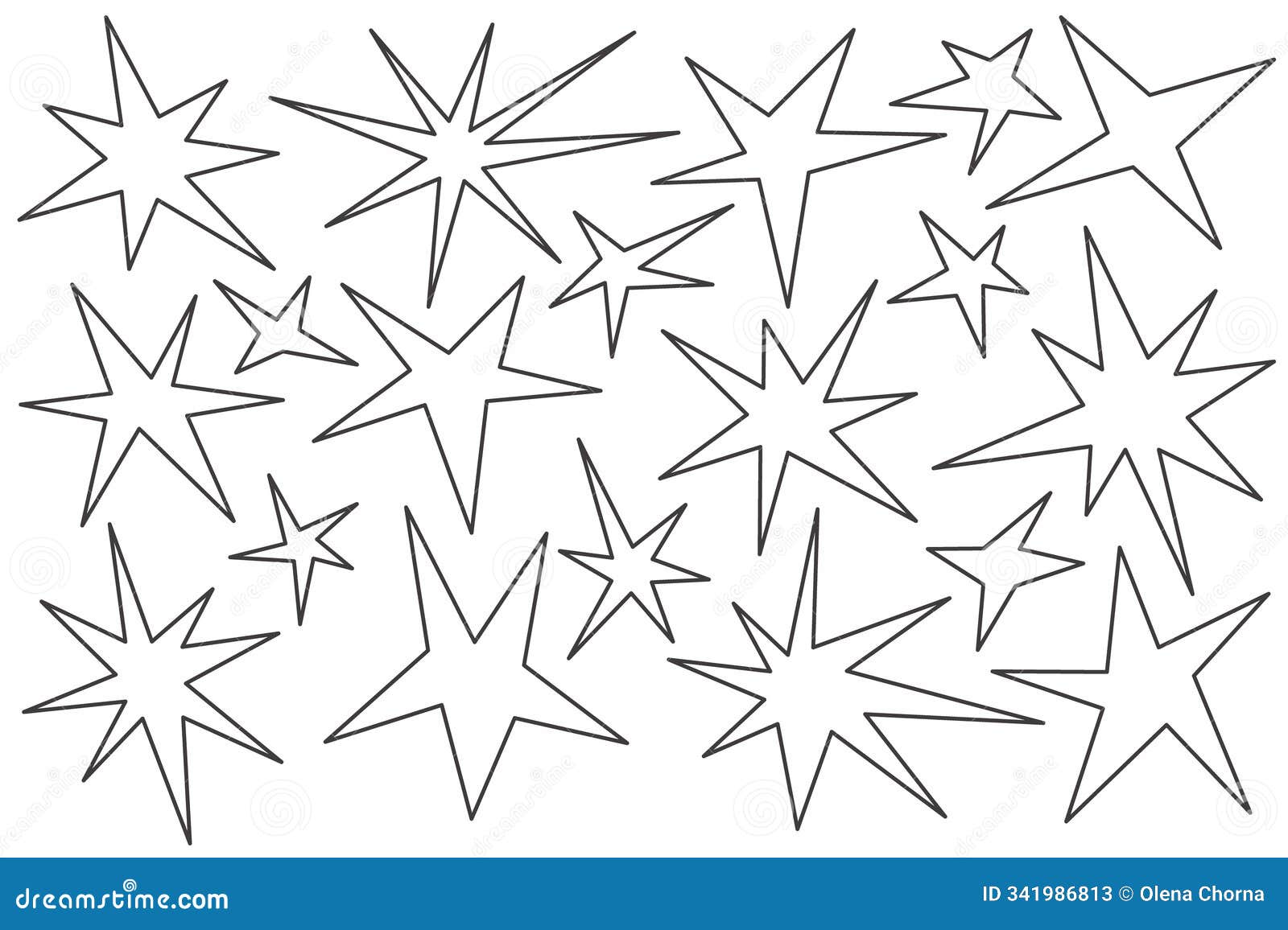 y2k star s.  outline icons of abstract sparks and shiny irregular flash burst. blings and twinkles geometric