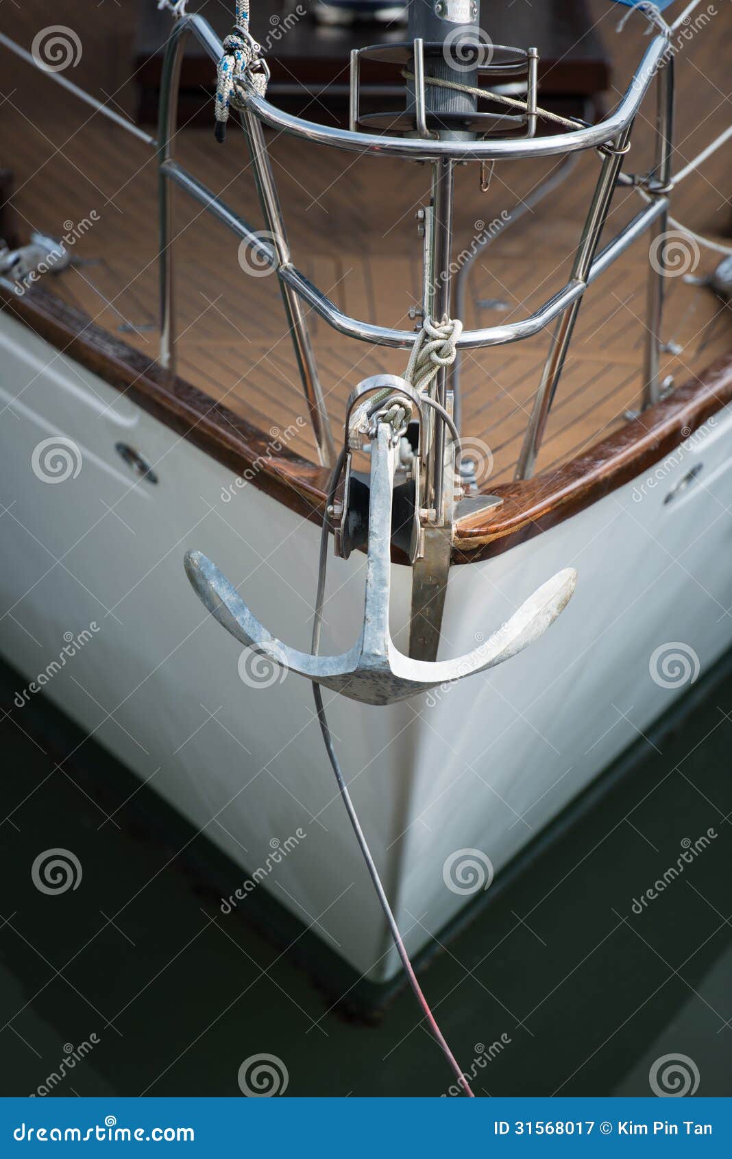 Yacht and anchor stock image. Image of luxury, boat, vessel 31568017