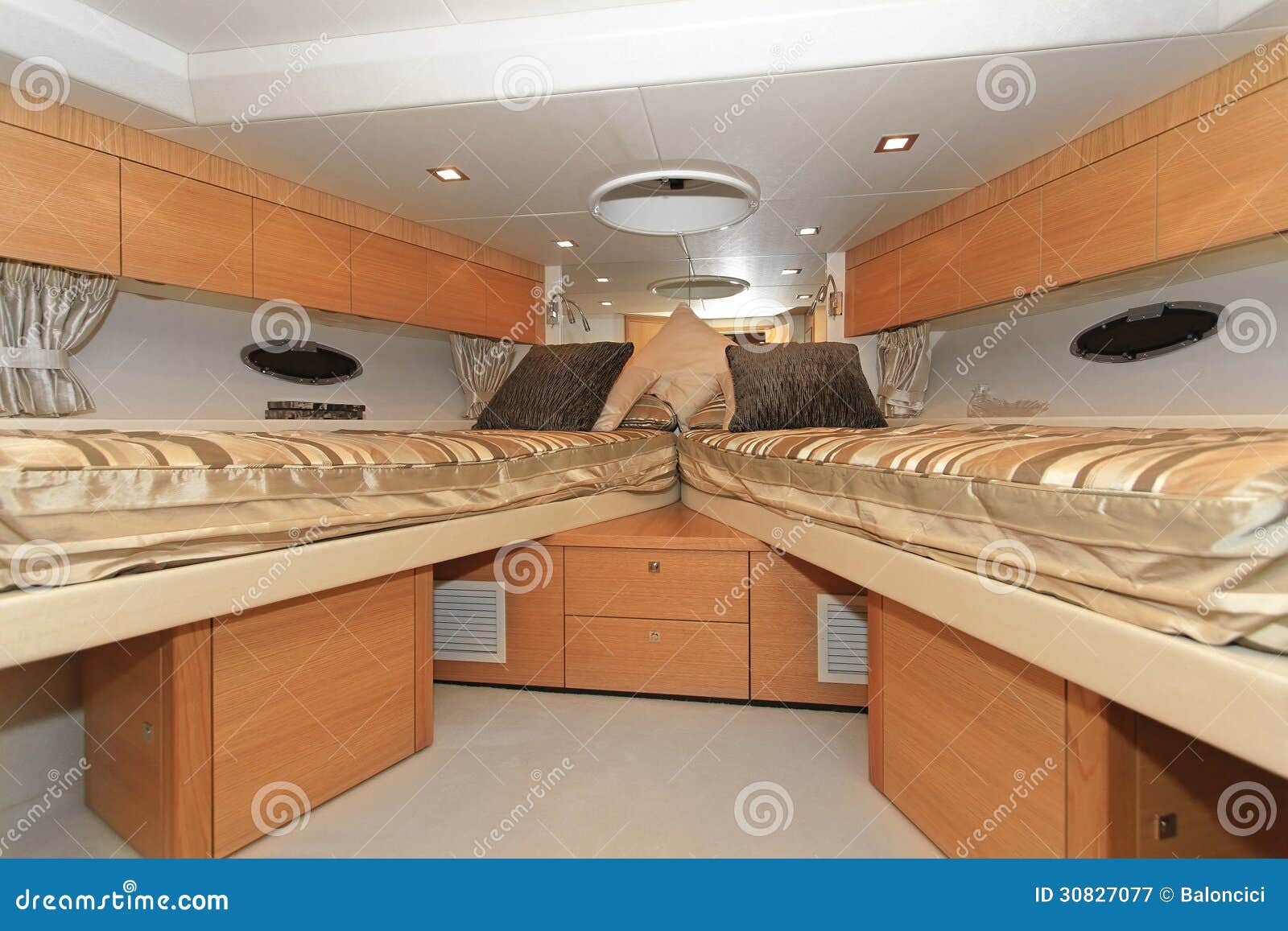 Yacht bedroom stock image. Image of bunk, bedroom, nautical 30827077