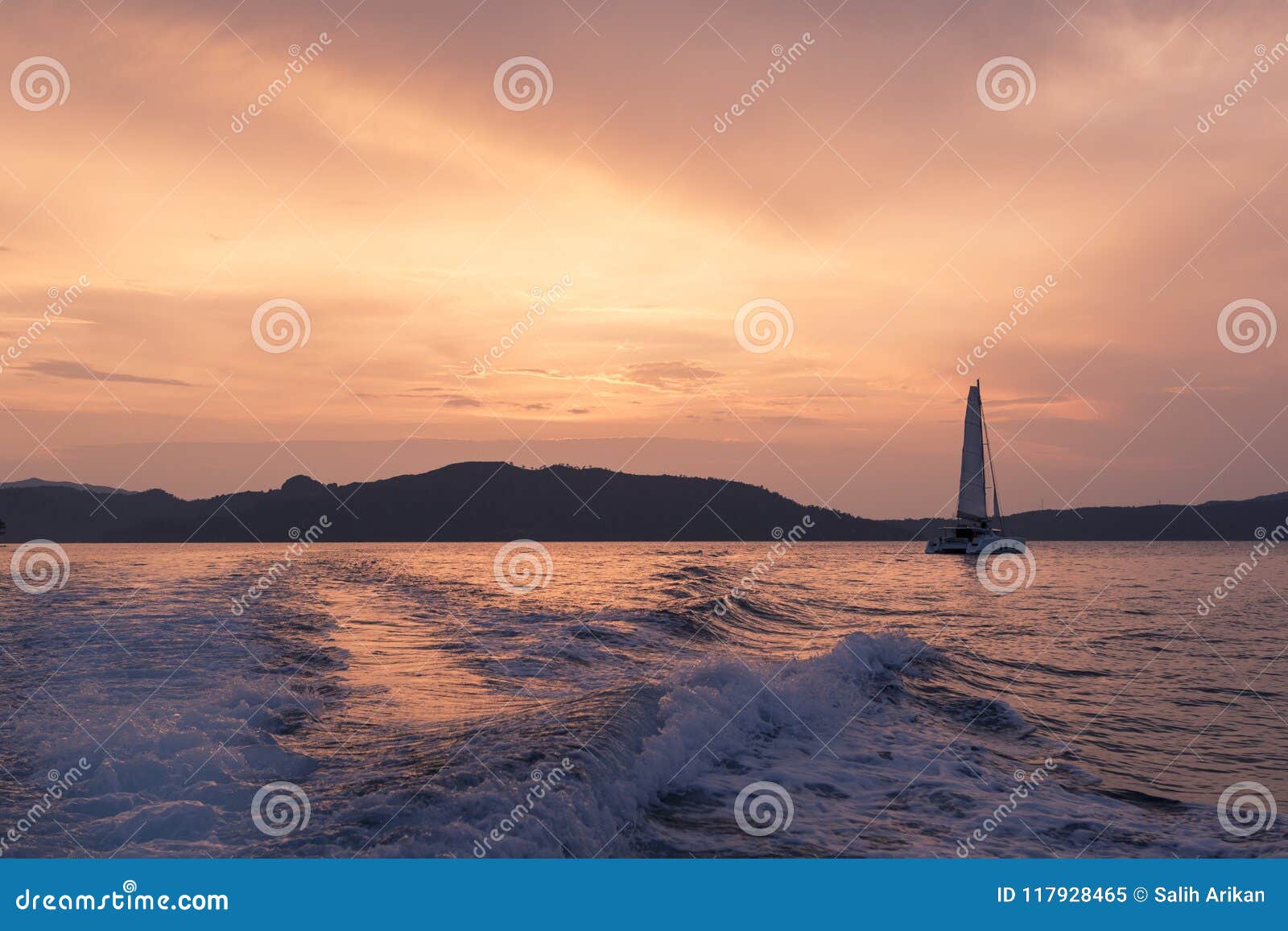 catamaran sailing on the ocean
