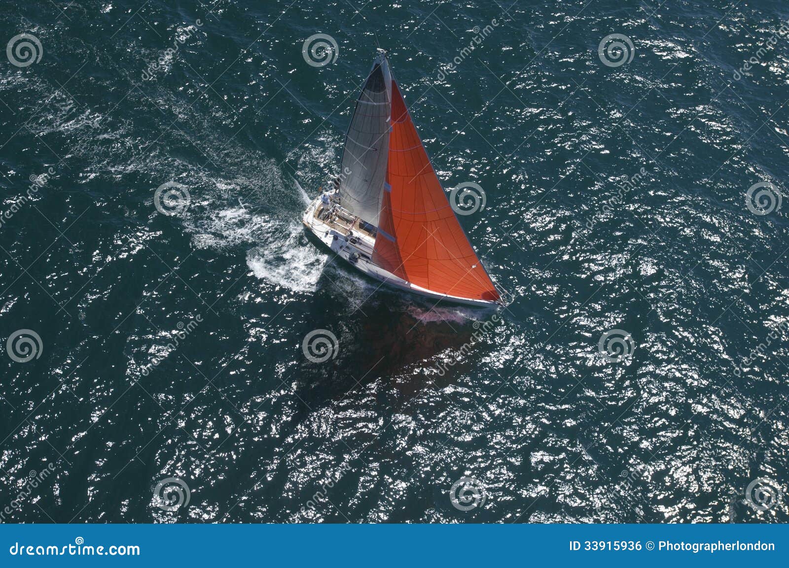 Yacht Competes in Team Sailing Event Stock Photo Image of pacific