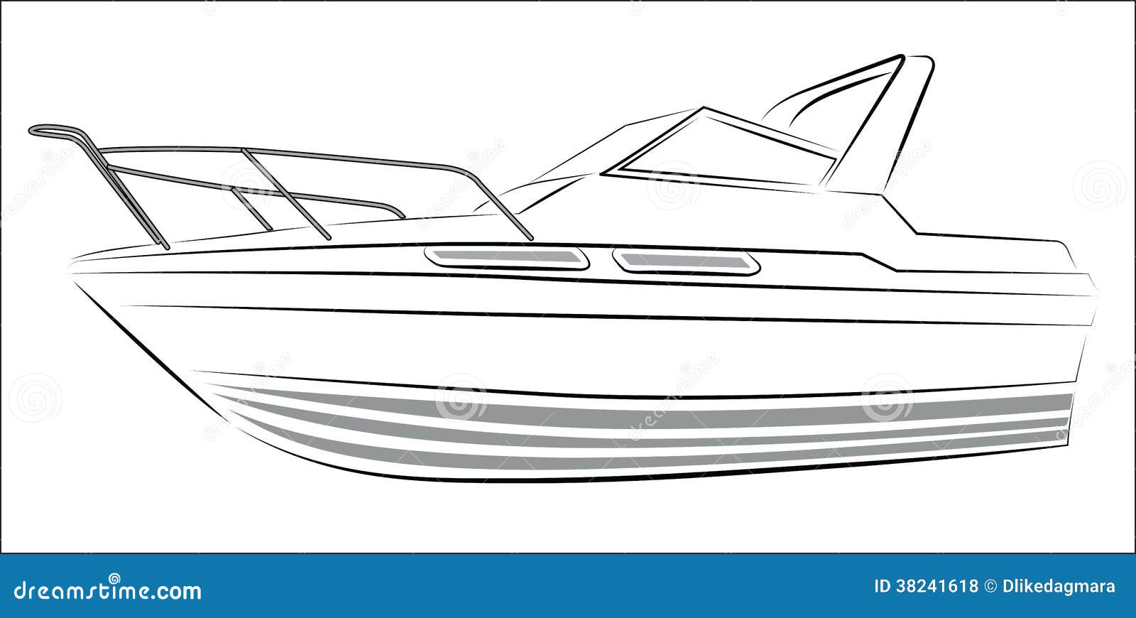 How To Draw Ski Boat