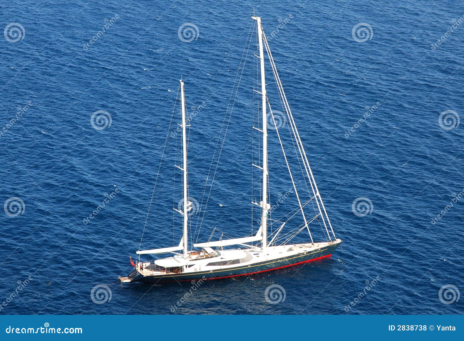 yacht cruising in the ocean