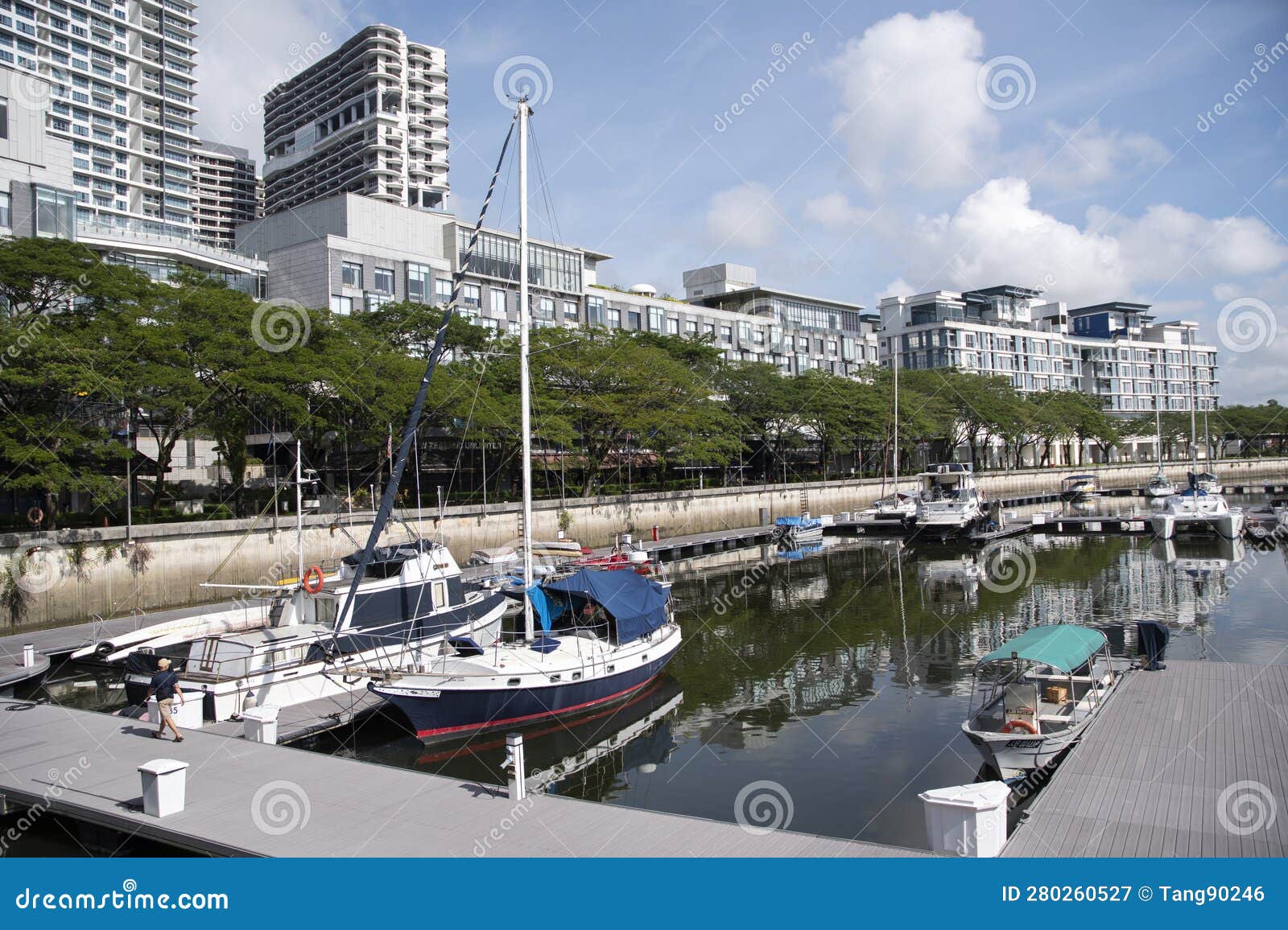 Yacht are Docking at the Marina Bay in the Puteri Harbour Johor