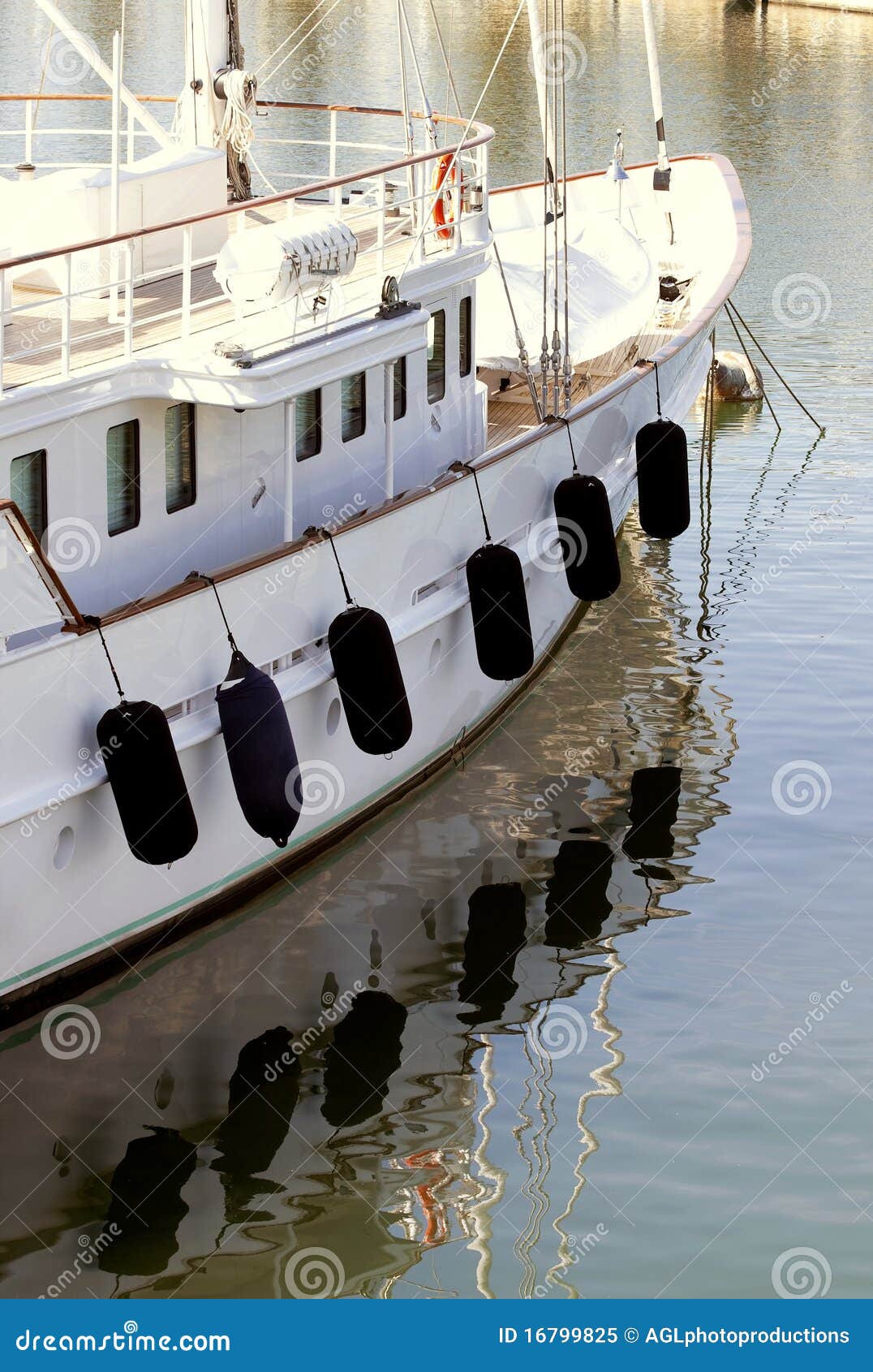 Yacht fenders stock image. Image of lifestyle, reflection 16799825