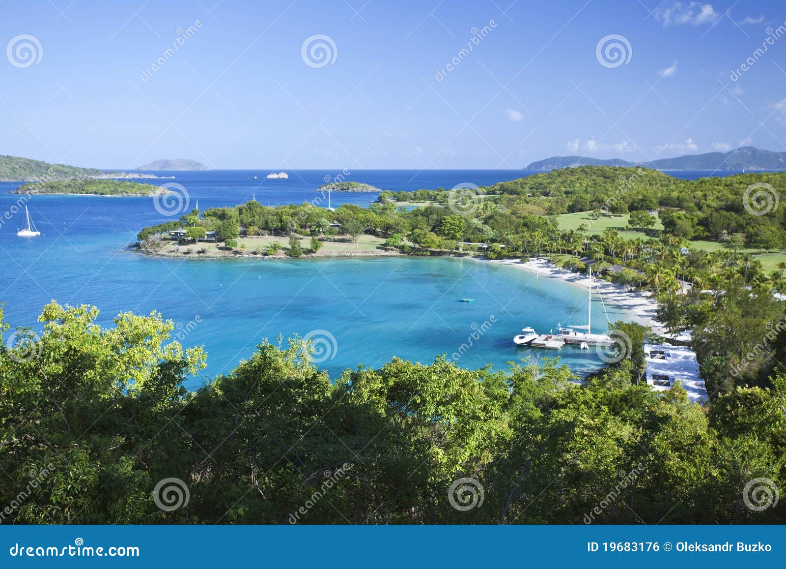 Yacht Harbor in the Caribbean Stock Photo - Image of harbor, sand: 19683176