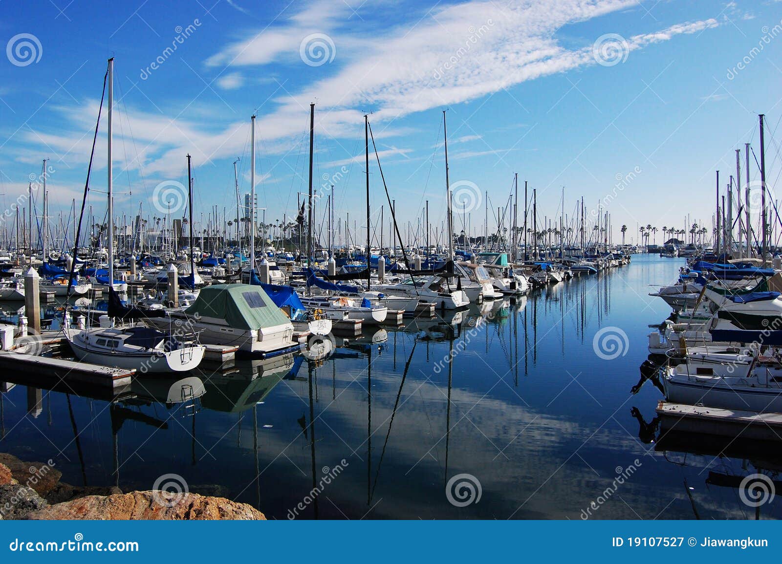 Yacht Harbor in Long Beach, California Stock Image - Image of ...