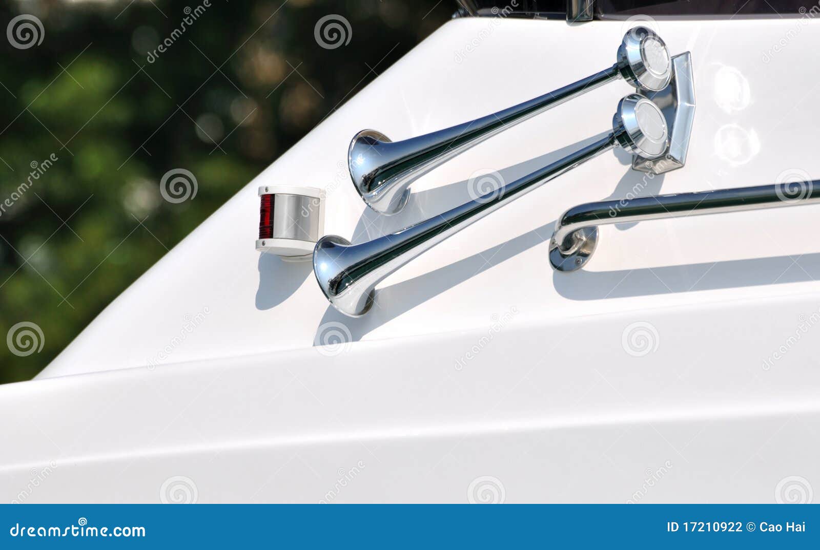 Yacht horn stock photo. Image of detail, shiny, sport 17210922