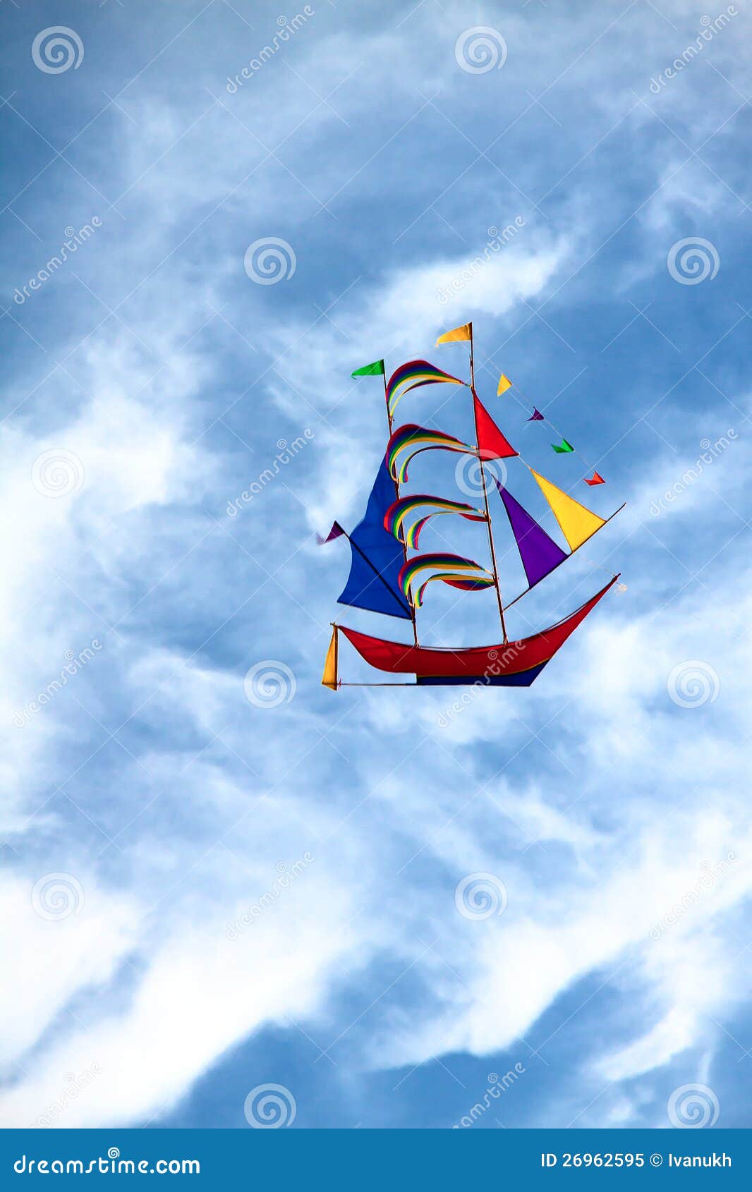 Yacht Kite on Blue Sky Background Stock Image Image of outdoor, sail 26962595
