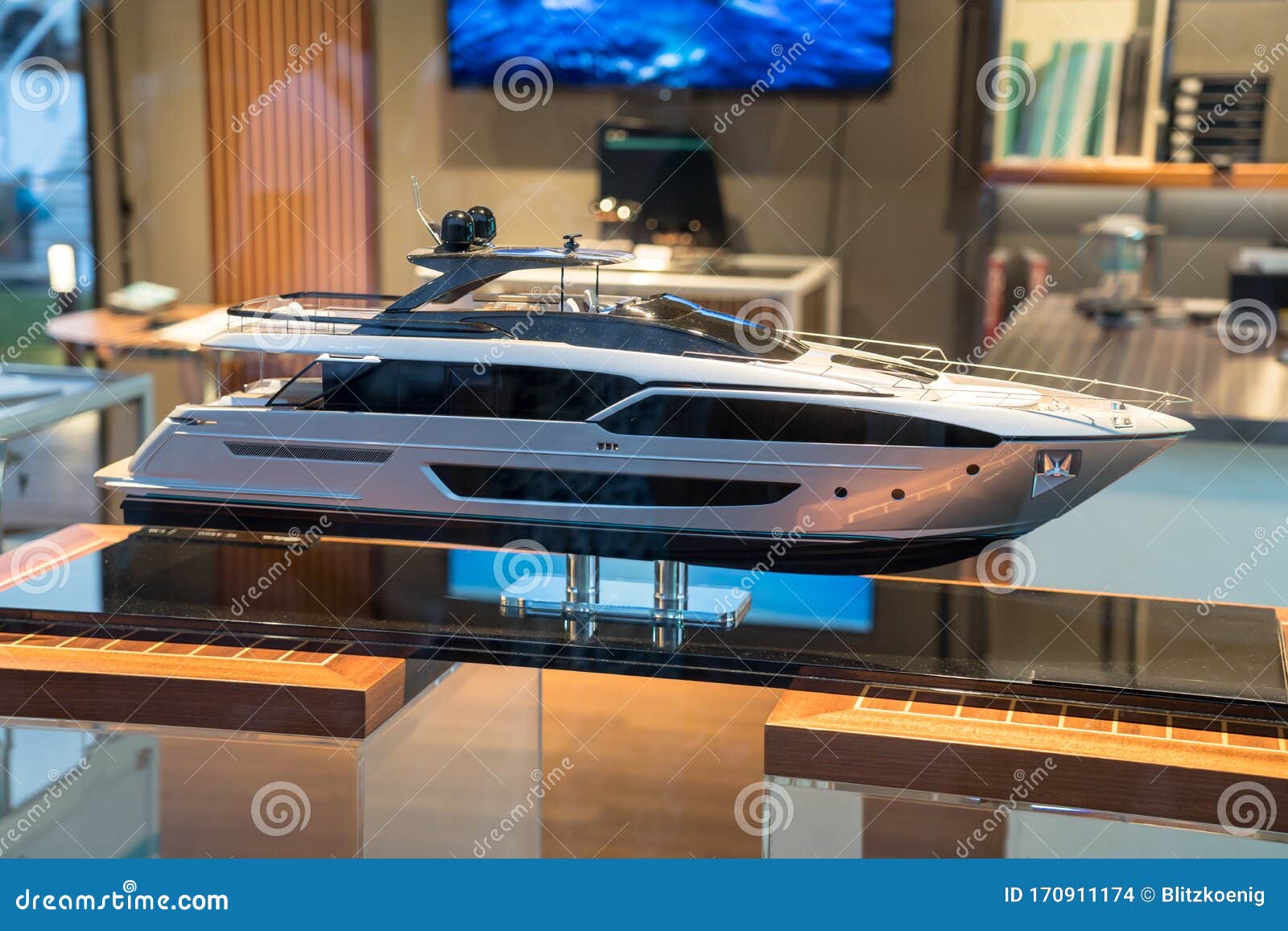 Yacht in miniature editorial stock image. Image of market 170911174