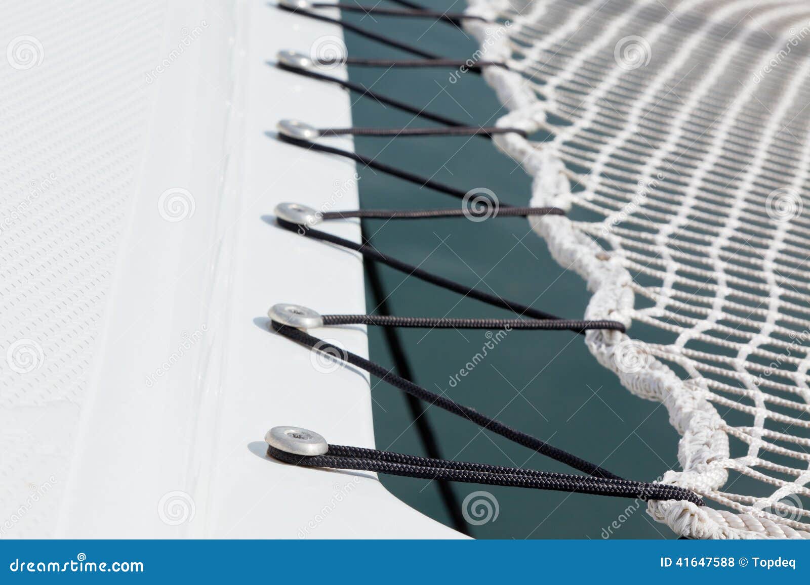 Yacht Safety Net Close Up stock photo. Image of nautical 41647588