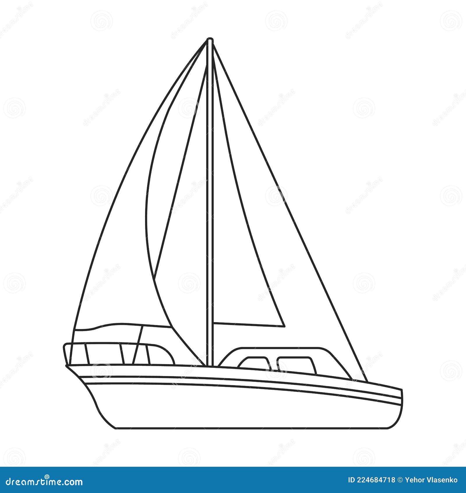 yacht hull outline