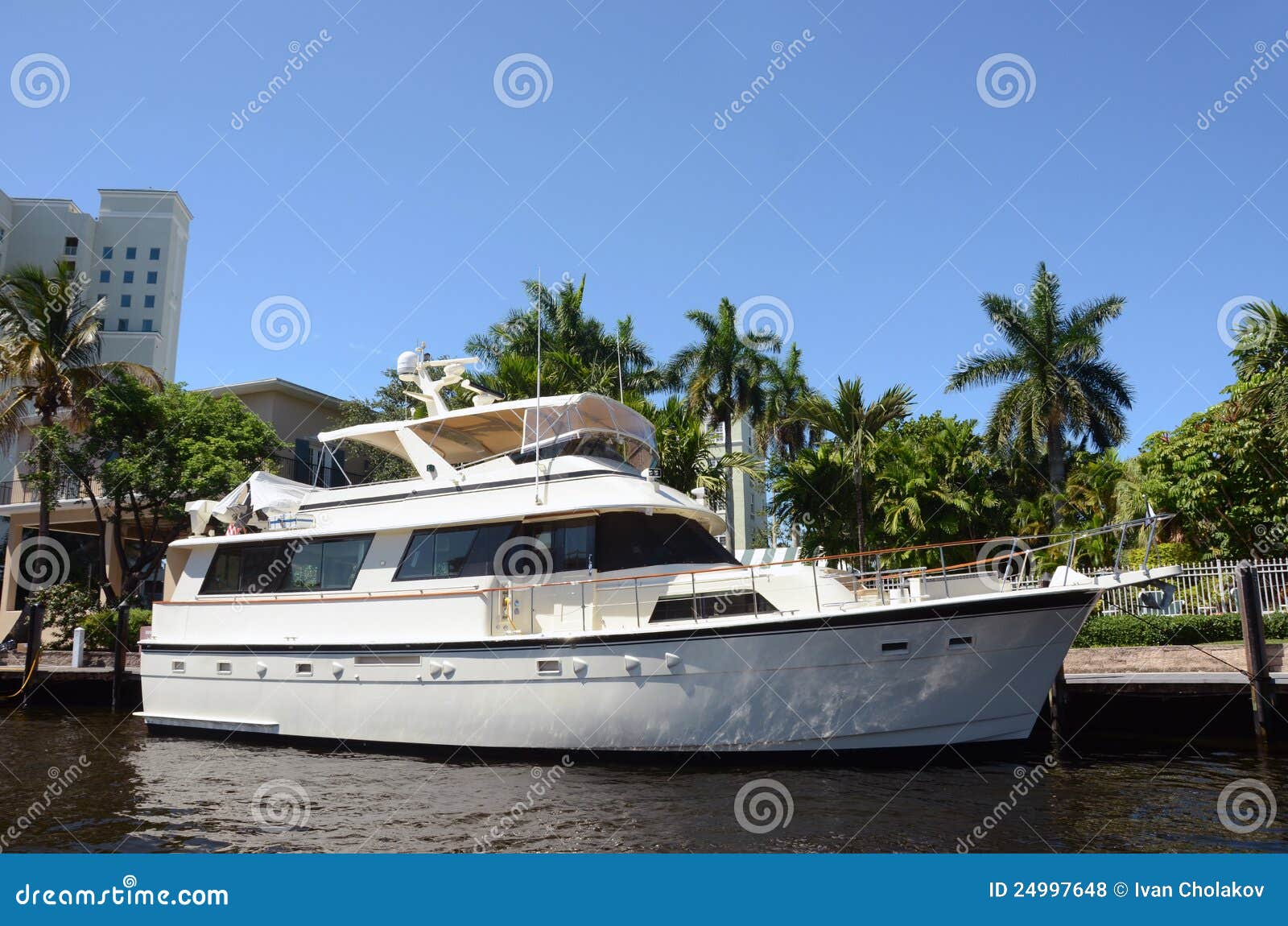 yacht in waterway