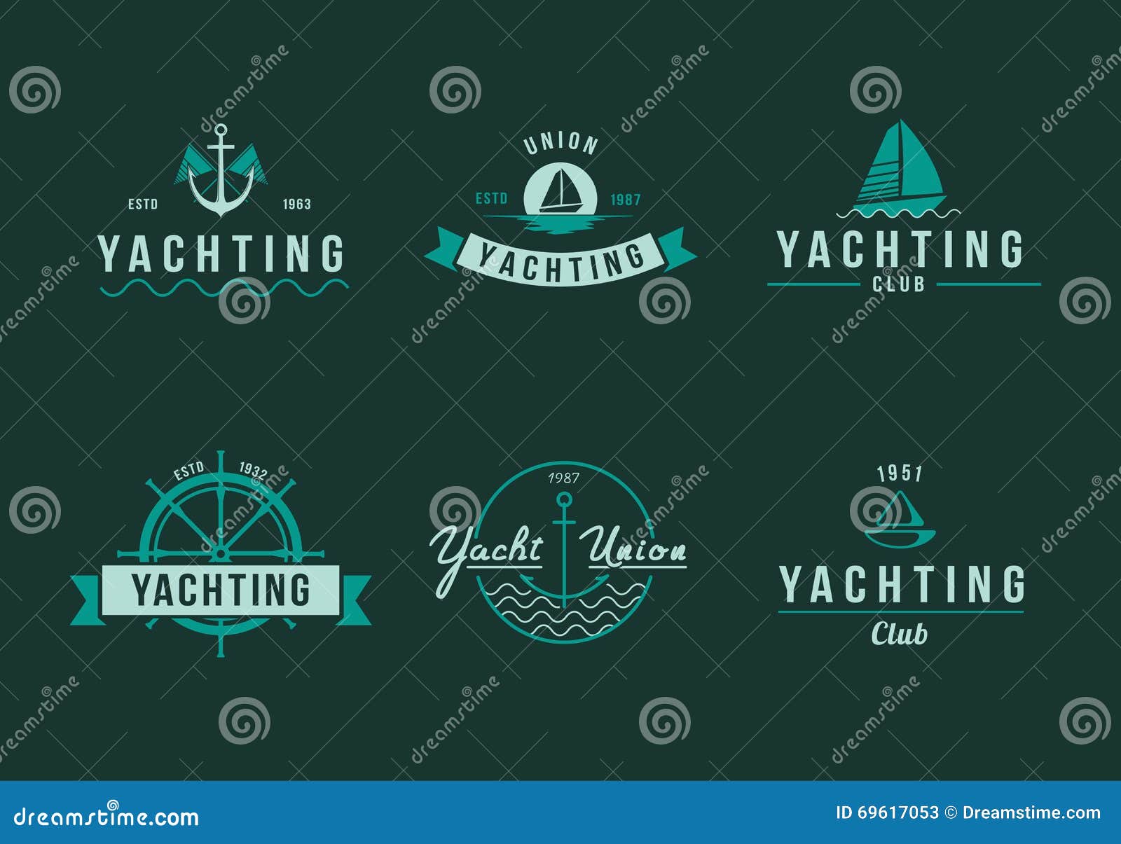 yachting logo set