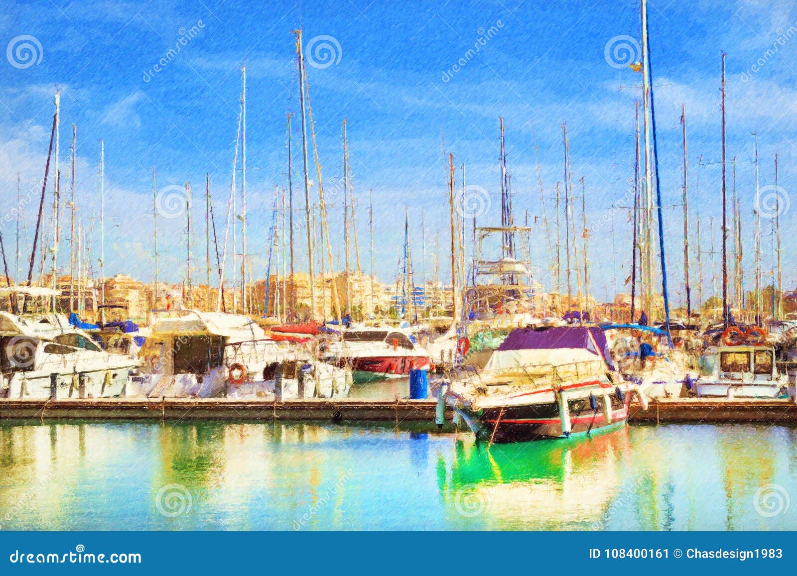 yachts and boats in torrevieja, spain