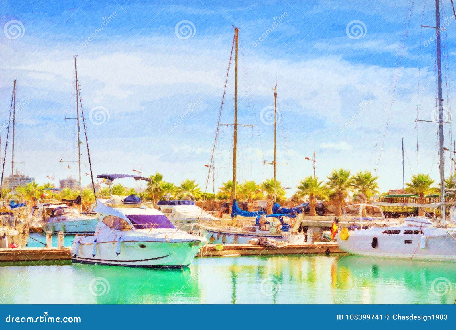 yachts and boats in torrevieja, spain