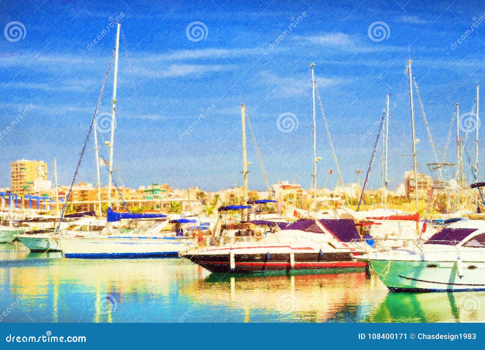 yachts and boats in torrevieja, spain