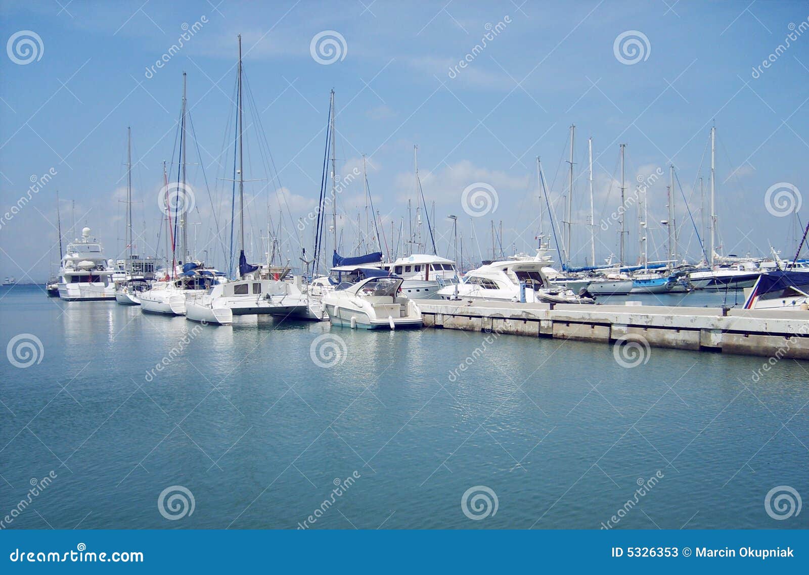 Yachts in harbour stock image. Image of mediterranean 5326353