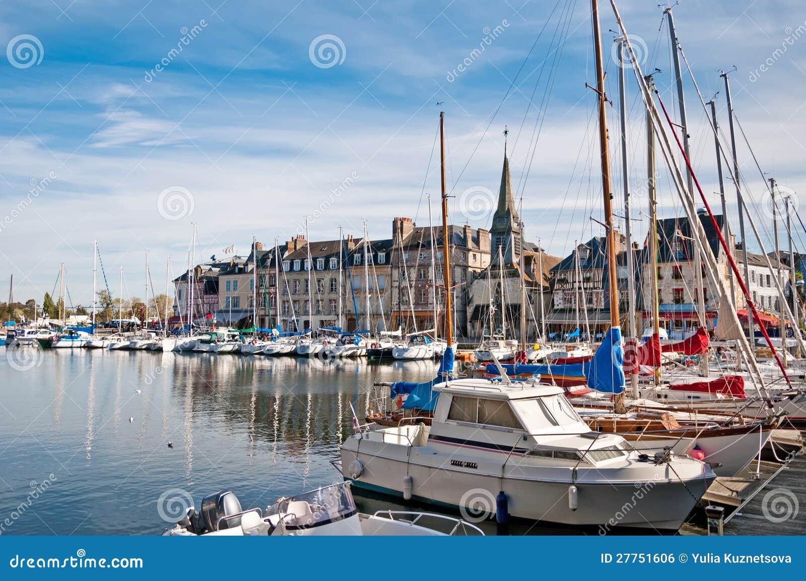 Yachts in Harbour of Honfleur, France Stock Photo - Image of scenics ...