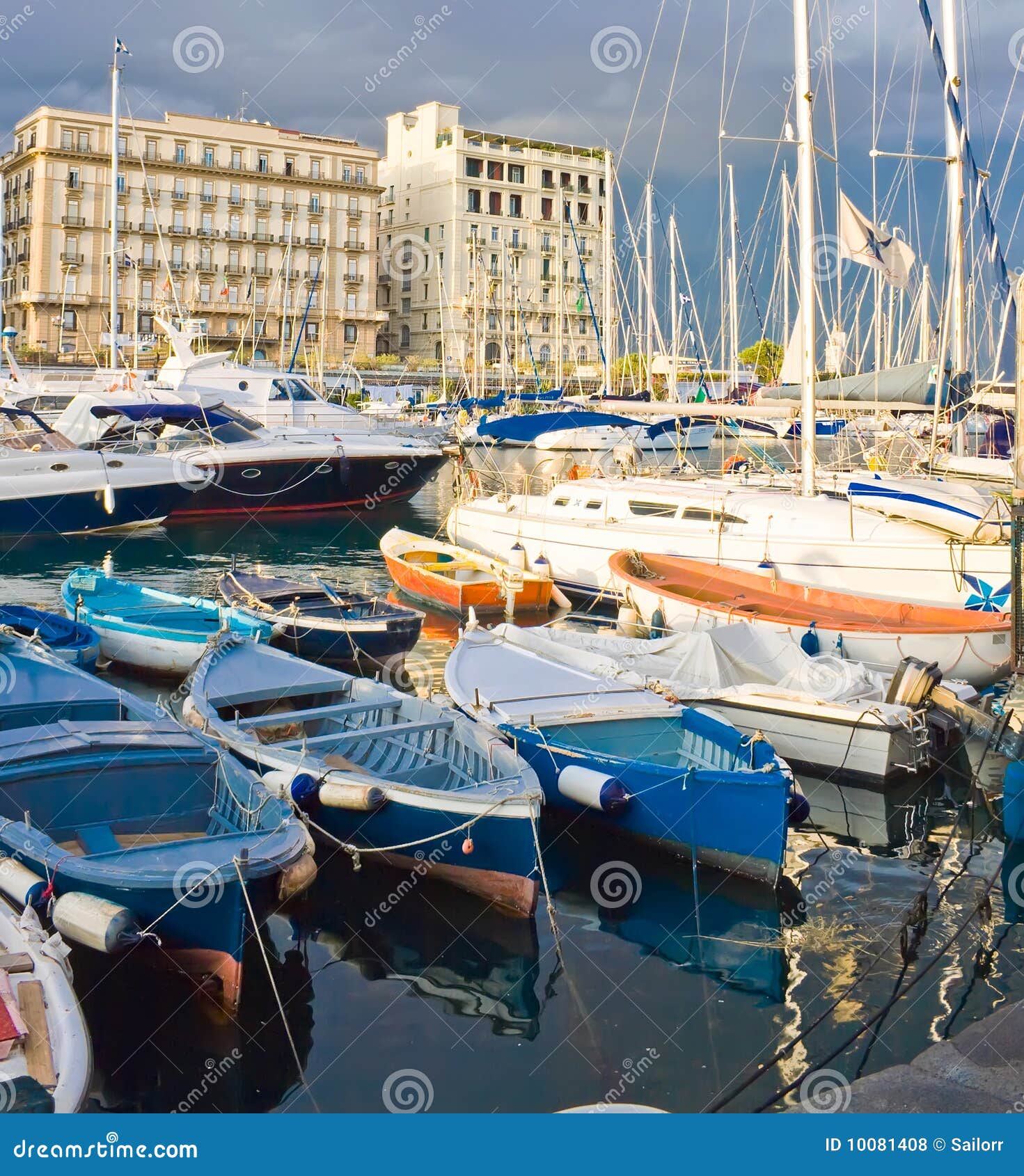 Yachts in Naples stock photo. Image of harbor, crowded 10081408