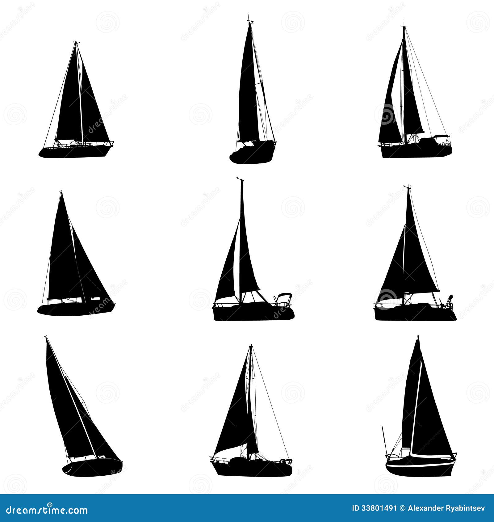Yachts Silhouettes Icon Set Stock Vector - Illustration of silhouette ... Simple Ship Silhouette