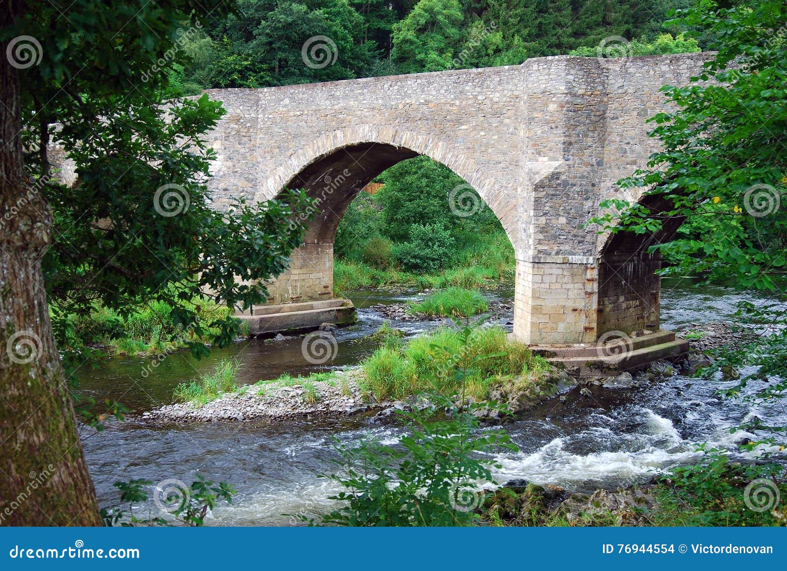 Yair Bridge and River Tweed in Scottish Borders Stock Photo Image of