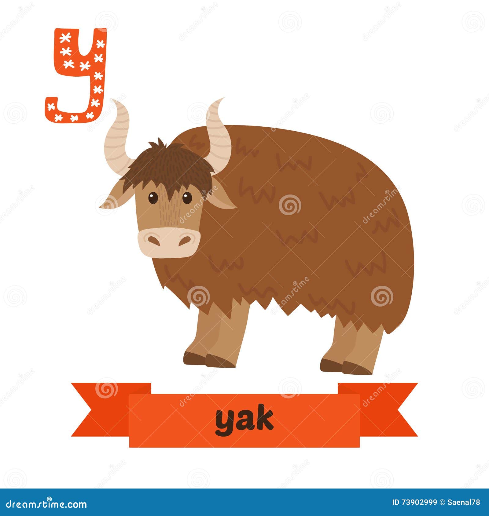 Yak. Y Letter. Cute Children Animal Alphabet in Vector Stock Vector -  Illustration of bull, nature: 73902999