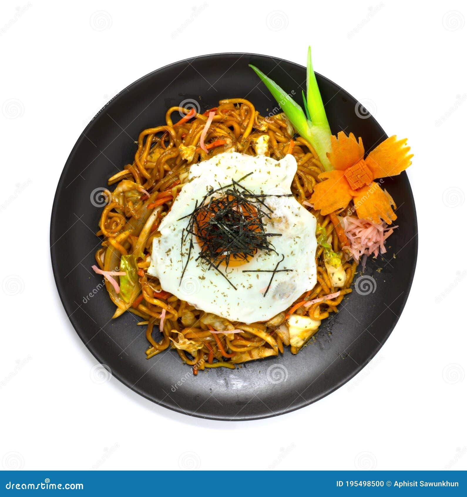 Yakisoba Ontop Fried Egg Is A Classic Japanese Stir Fried Noodles Dish
