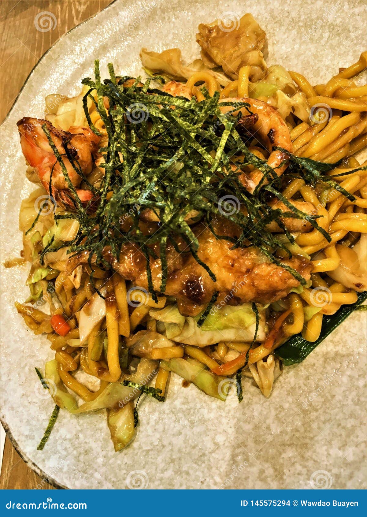 Yakisoba Stir-fried Noodle with Pork Japanese Foods Stock Photo - Image