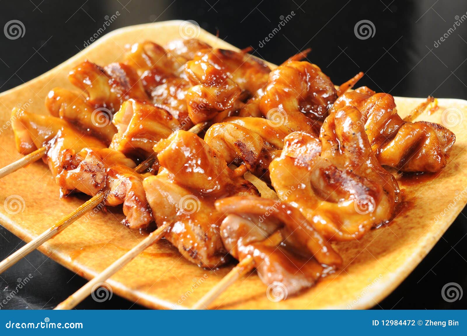 Yakitori stock photo. Image of japanese, platter, fine 12984472