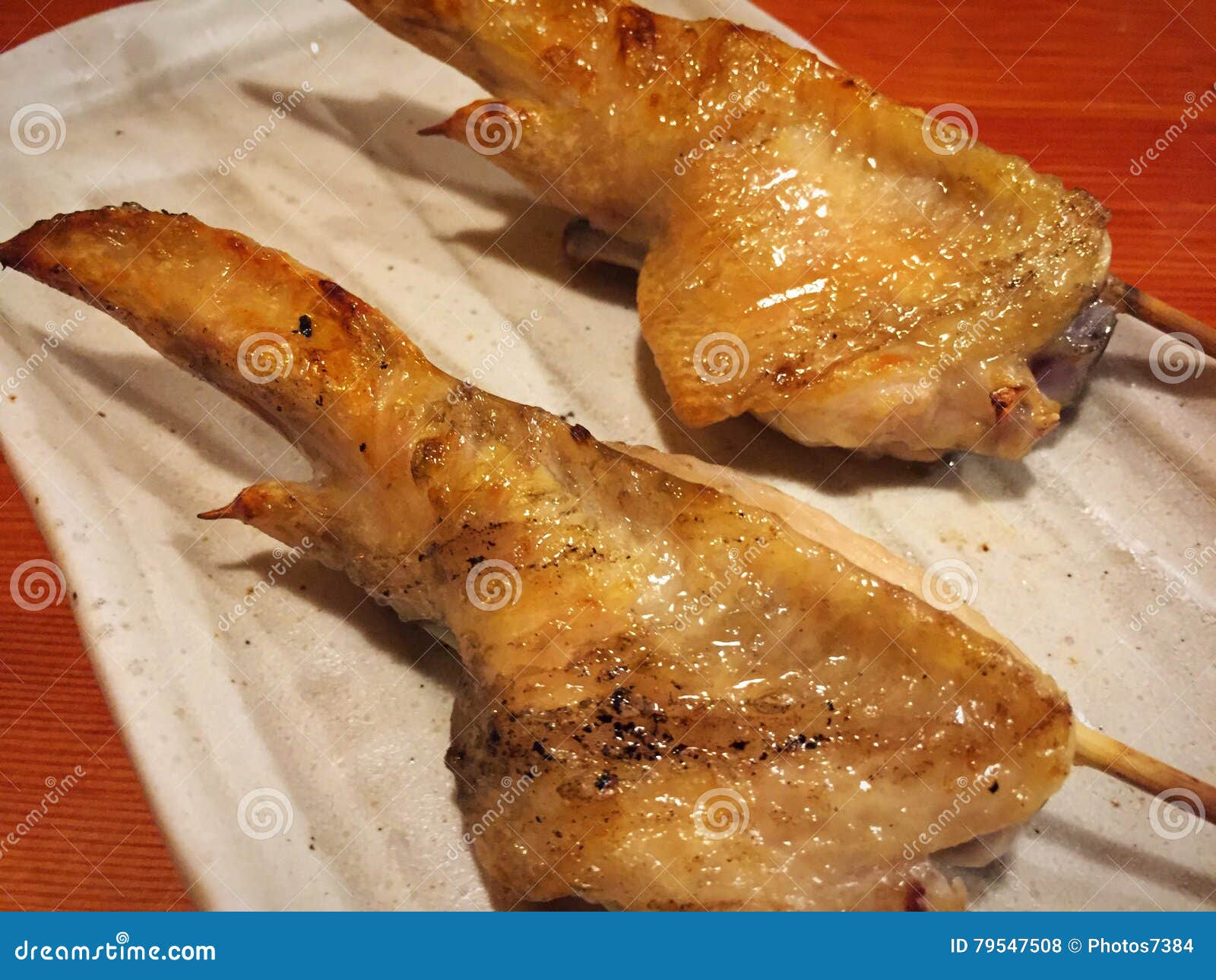 Yakitori Chicken Wing with Salt Stock Photo Image of wing, chicken 79547508