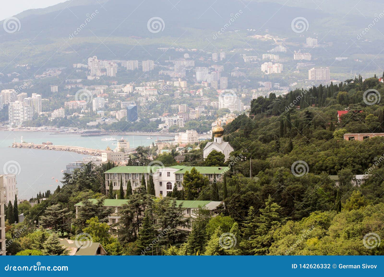 Yalta from the Balcony of the Hotel Stock Photo Image of tourism