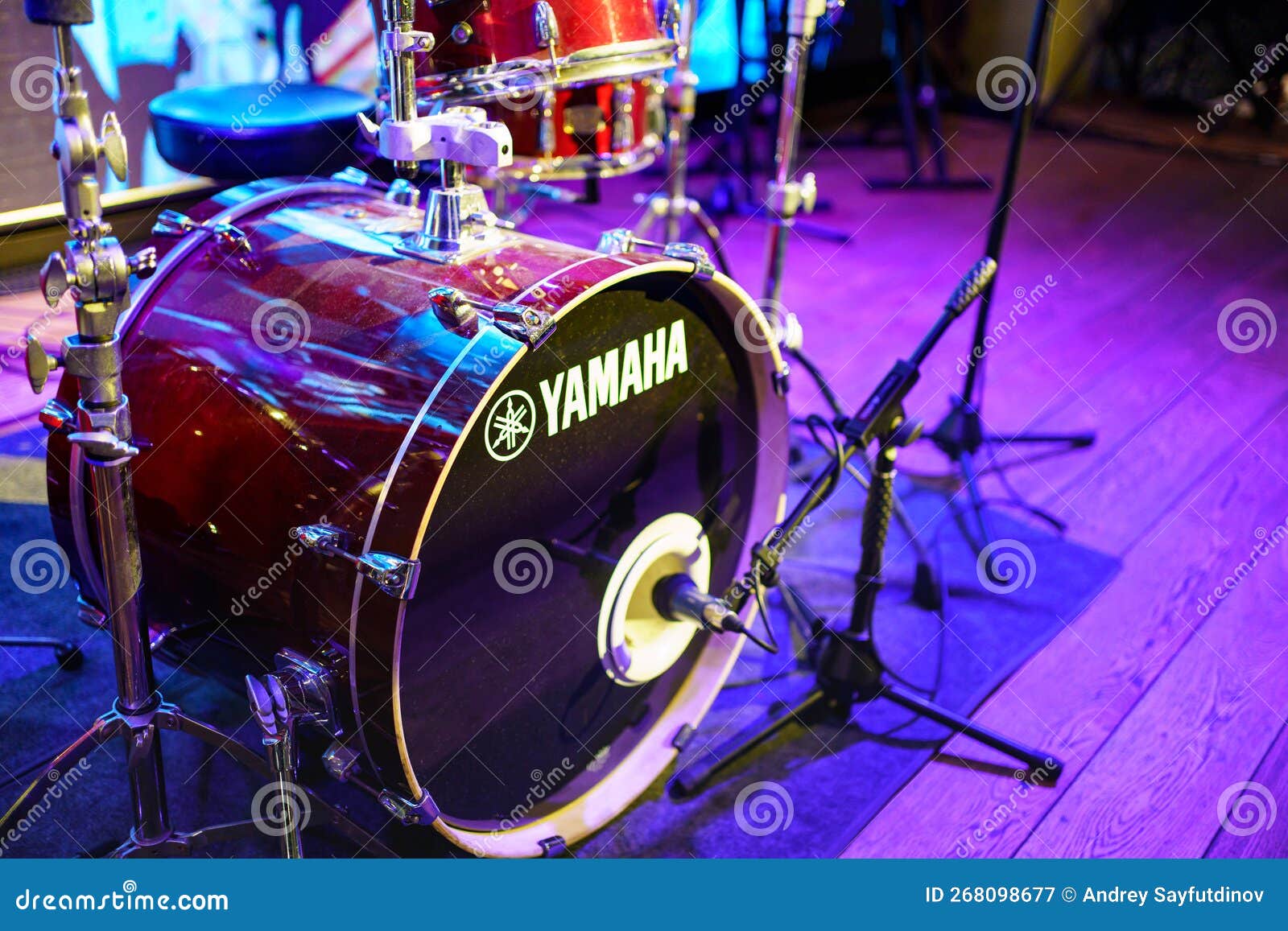 Yamaha Drum Kit. Set of Drums, Cymbals and Other Percussion Instruments