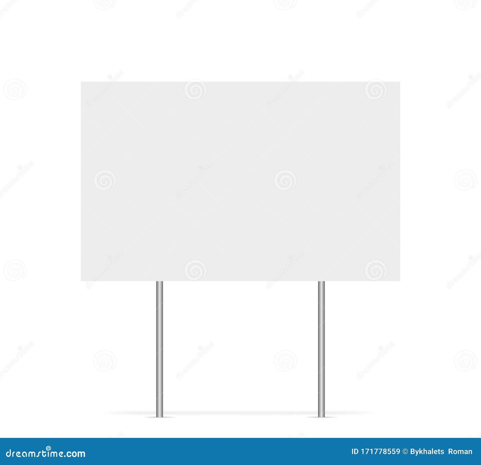yard sign   blank . copy space. horizontal advertising banner. mockup horizontal.  banner
