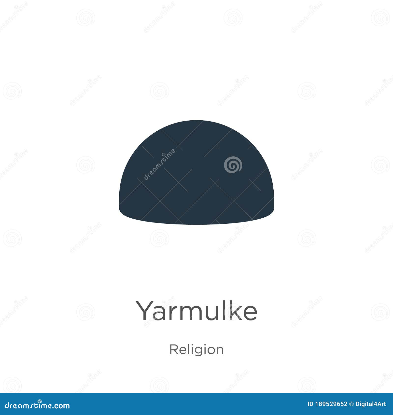 Yarmulke Icon Vector. Trendy Flat Yarmulke Icon from Religion