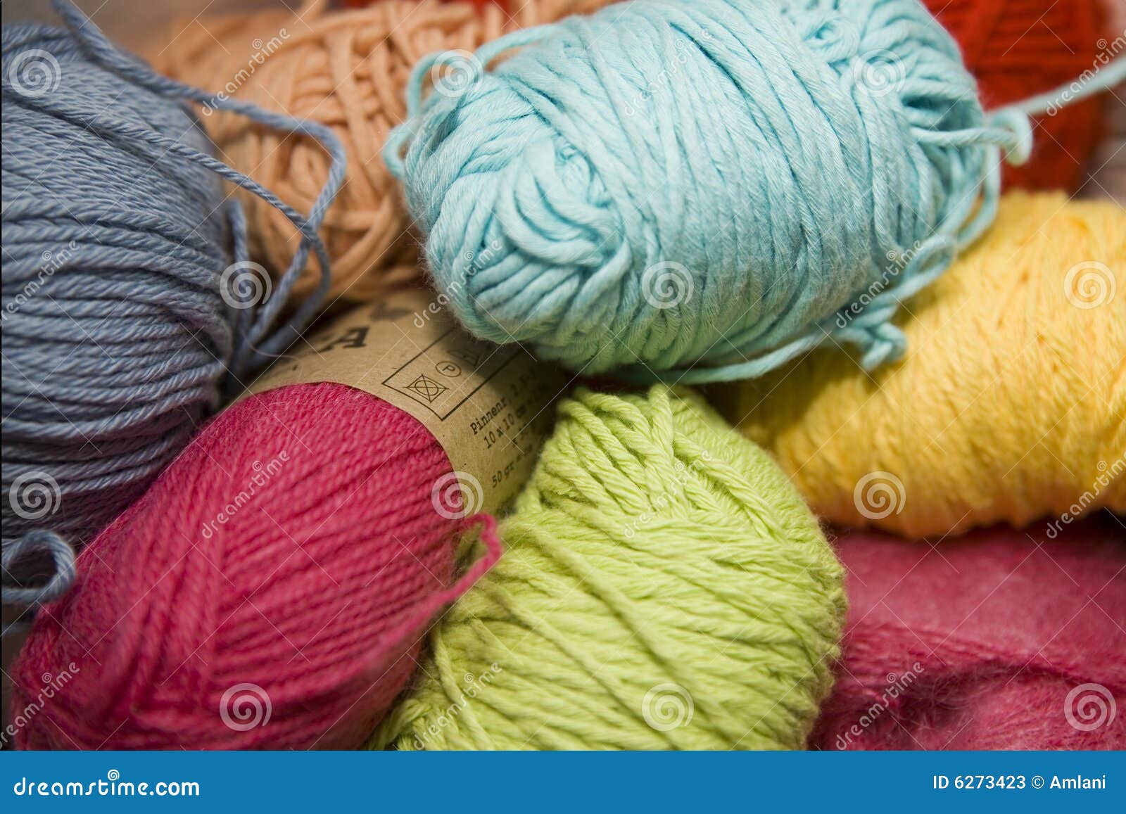 Yarn stock image. Image of horizontal, focus, colourful 6273423