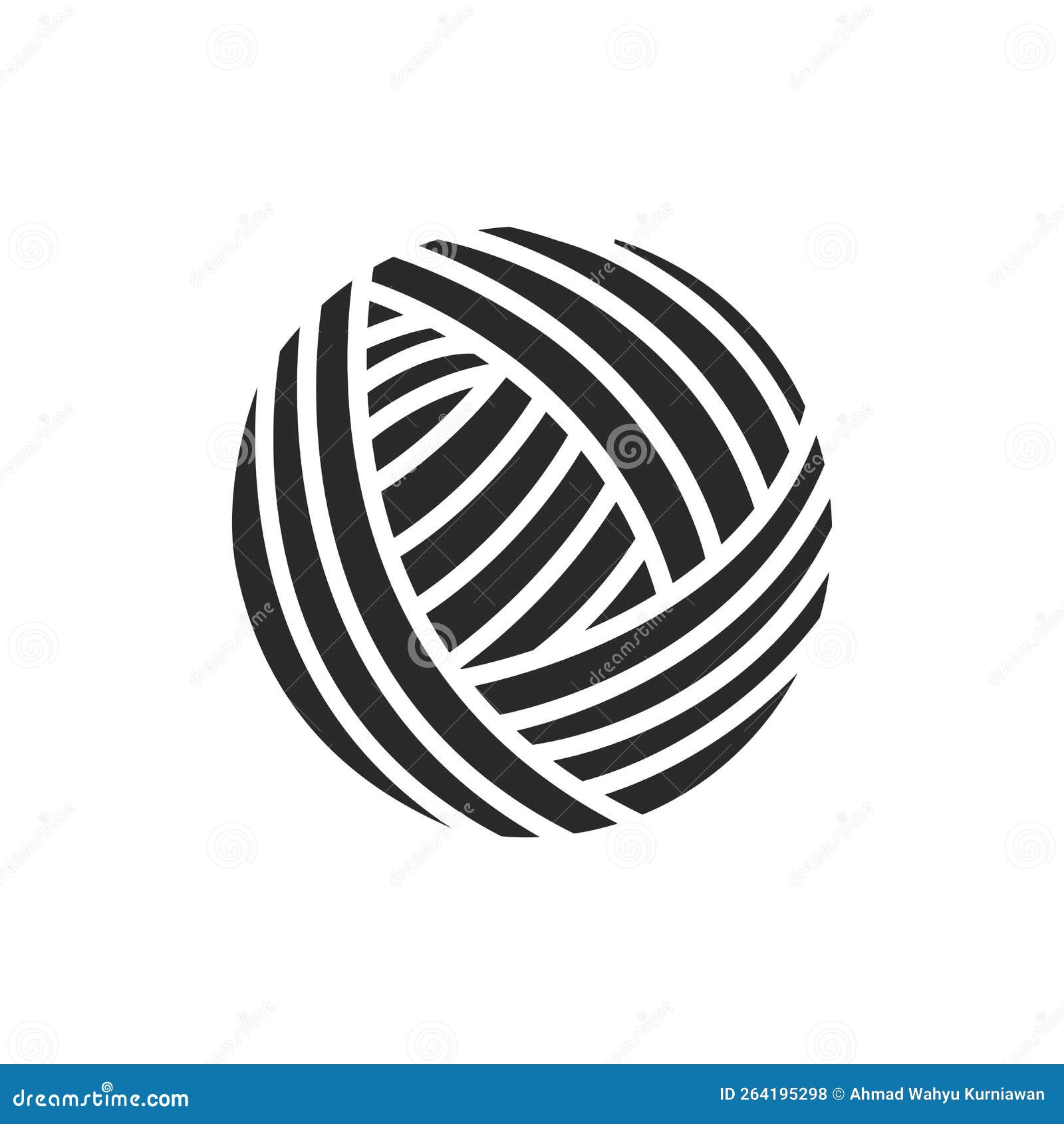 Yarn ball illustration stock vector. Illustration of cotton 264195298